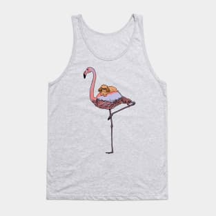 Flamingo and Poodle Tank Top